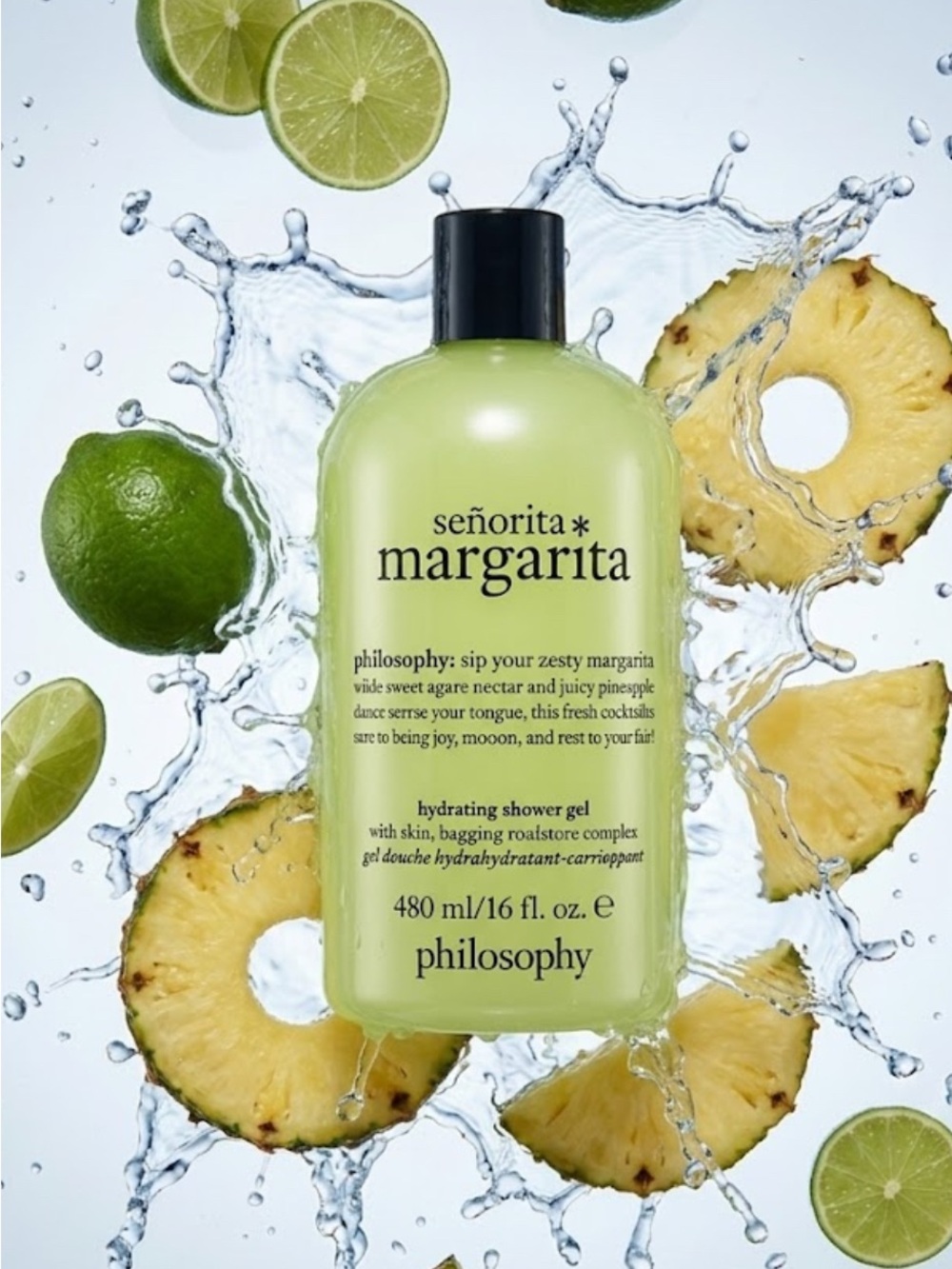 Philosophy Señorita Margarita Shampoo Shower Gel & Bubble Bath 16oz 480ml NEW - Picture 4 of 7